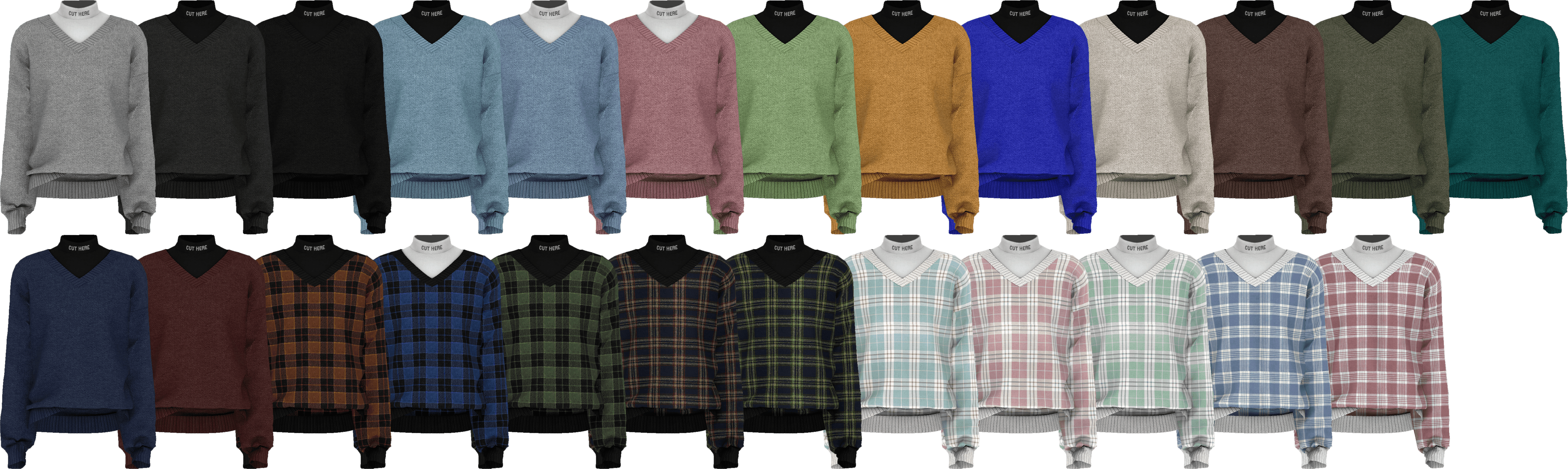 Галерея мода Свитер V-Neck Sweater With Turtleneck #2